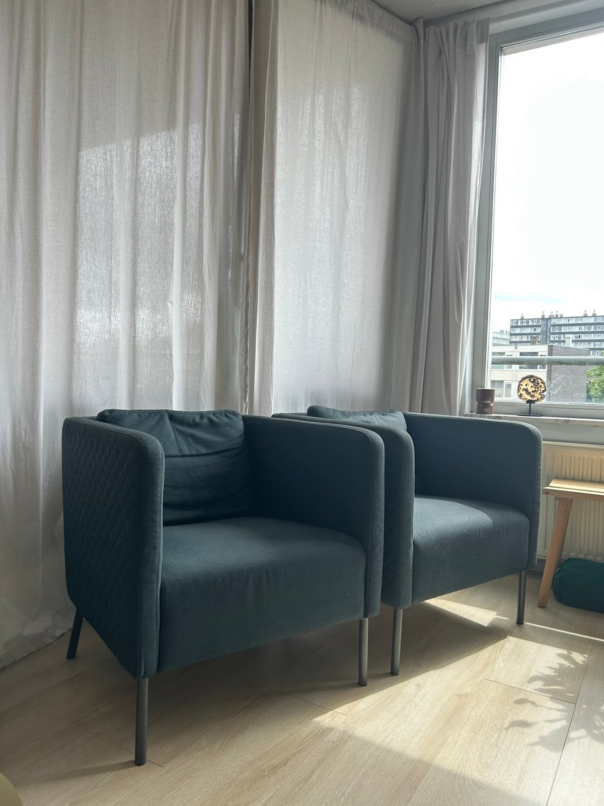 IKEA Ekero 2 st. (fauteuils / lounge stoelen), Ophalen, Gebruikt, Minder dan 75 cm, Stof