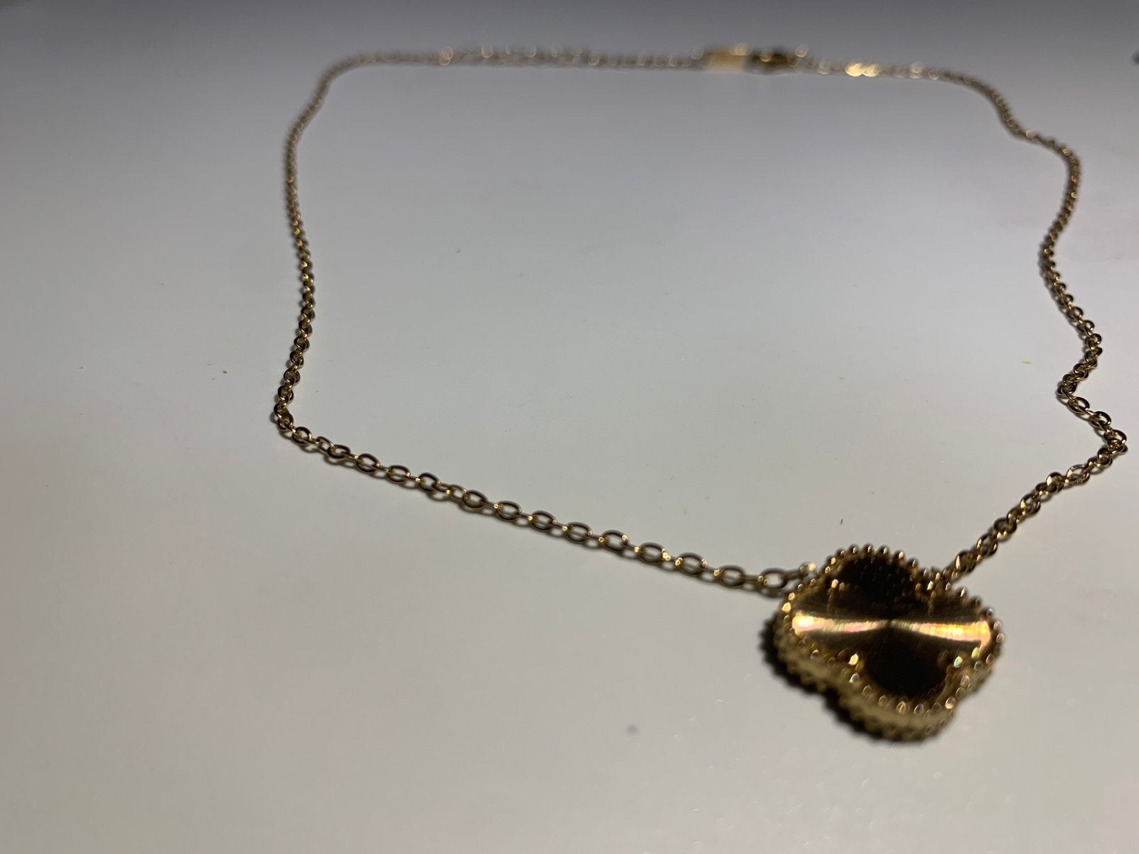 Ketting met klaver design, Verzenden, Zo goed als nieuw, Goud, Overige materialen