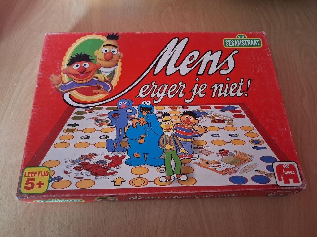 Sesamstraat Mens erger je niet, Drie of vier spelers, Ophalen of Verzenden, Gebruikt, Jumbo