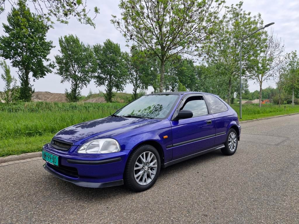 Honda Civic 1.4i Automaat met Airco !, Auto's, Honda, 4 cilinders, Blauw, Bedrijf, Geïmporteerd