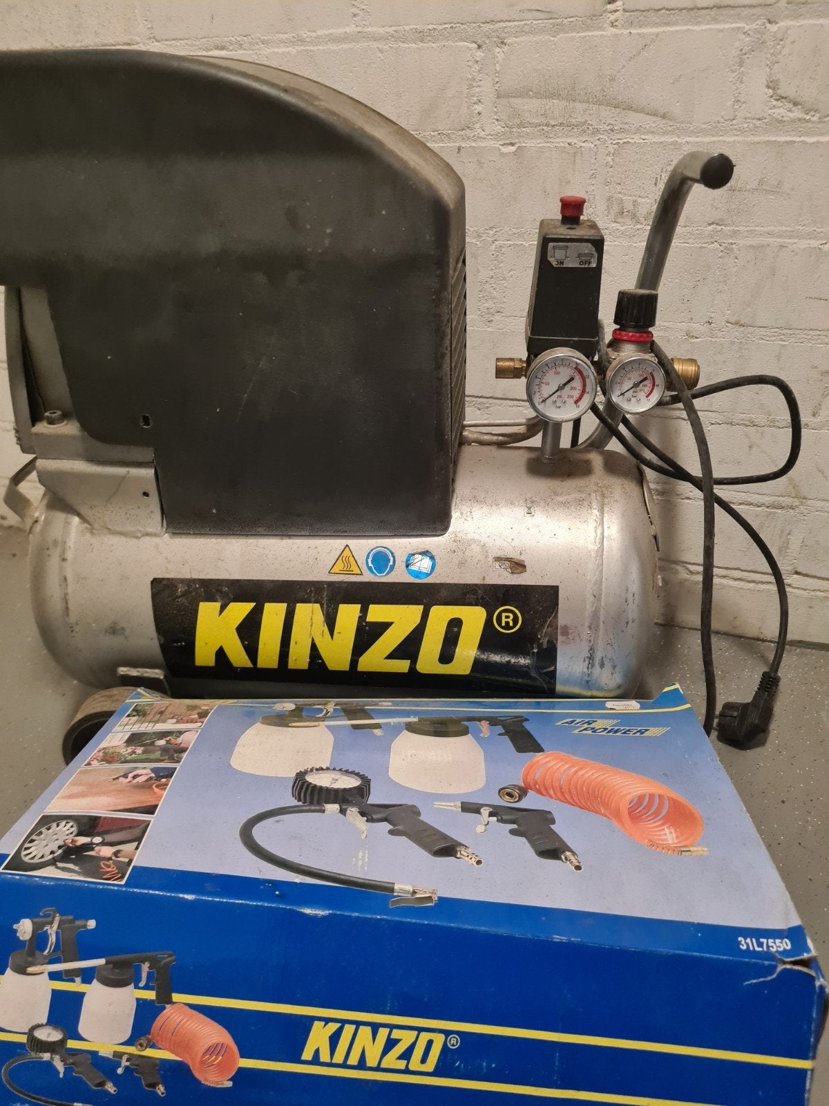 kinzo compressor, Minder dan 25 liter, Ophalen, Minder dan 200 liter/min