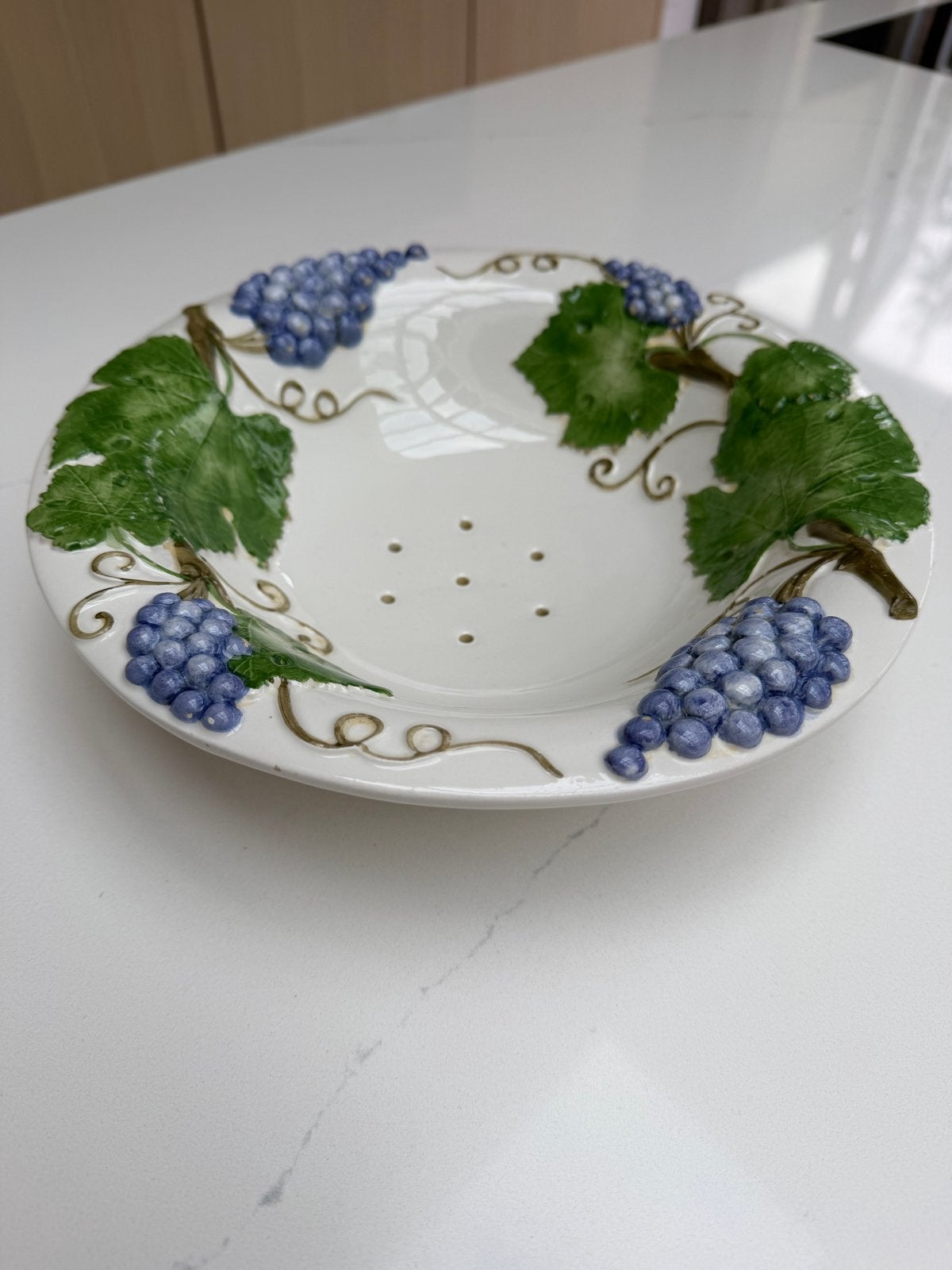 Vintage Italiaanse Majolica Fruittest - Bassano, Antiek en Kunst, Ophalen of Verzenden