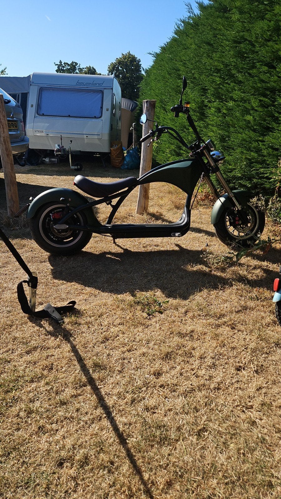 Stoere elektrische chopper (E-scooter) - Olijfgroen, Ophalen, Gebruikt, Elektrische step (E-scooter), Onbekend