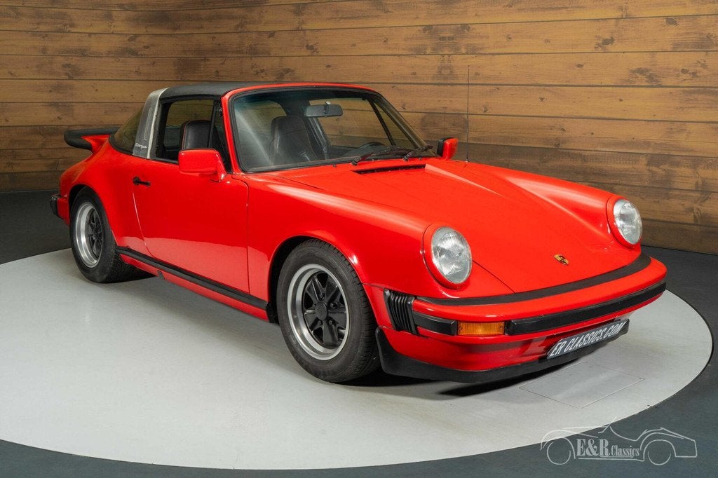 Porsche 911 Targa | 1974, Auto's, Achterwielaandrijving, Zwart, Cabriolet, Leder