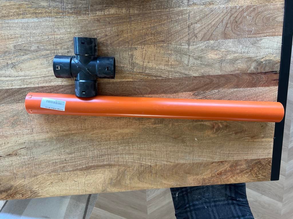 Drainage eindbuis met tussenstuk drainage buis, Ophalen, Afvoer, Pvc, Nieuw