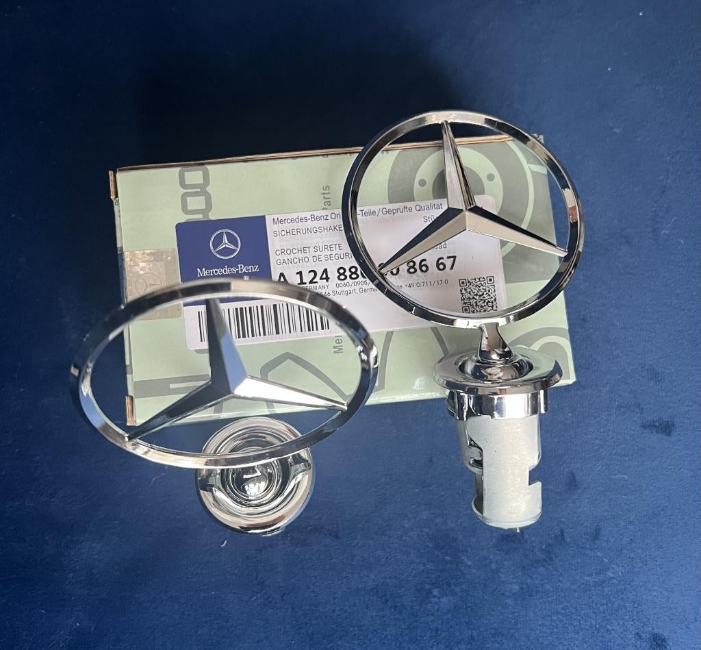 M BENZ STER SPEC UITV VOOR W123 W124 W126 W201 RVS CHROME, Auto diversen, Ophalen of Verzenden, Nieuw