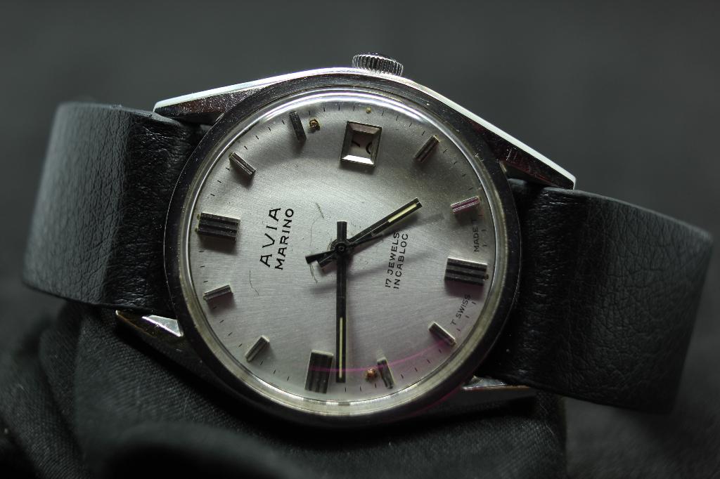 Vintage Avia Marino Herenhorloge – 17 Jewels Incabloc, Overige merken, Staal, Met bandje, Polshorloge