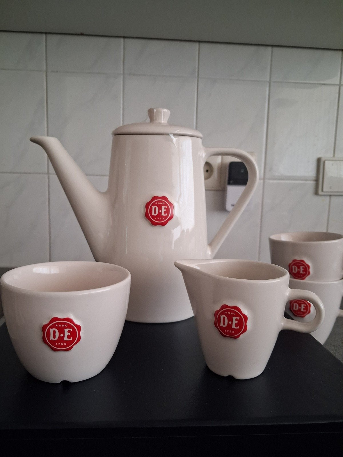 EXCLUSIEF ! DOUWE EGBERTS KOFFIEPOT + ROOMSTELLETJE, Ophalen of Verzenden