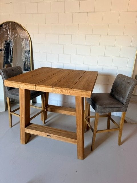 MAX&LUUK hoge bartafel / statafel van teak – luxe kwaliteit, Ophalen, Gebruikt