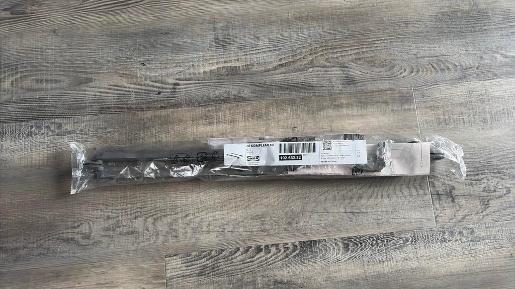 IKEA 2x Komplement Uittrekrail voor manden,donkergrijs, 58cm, Nieuw, Minder dan 100 cm, 50 tot 75 cm, 50 tot 100 cm
