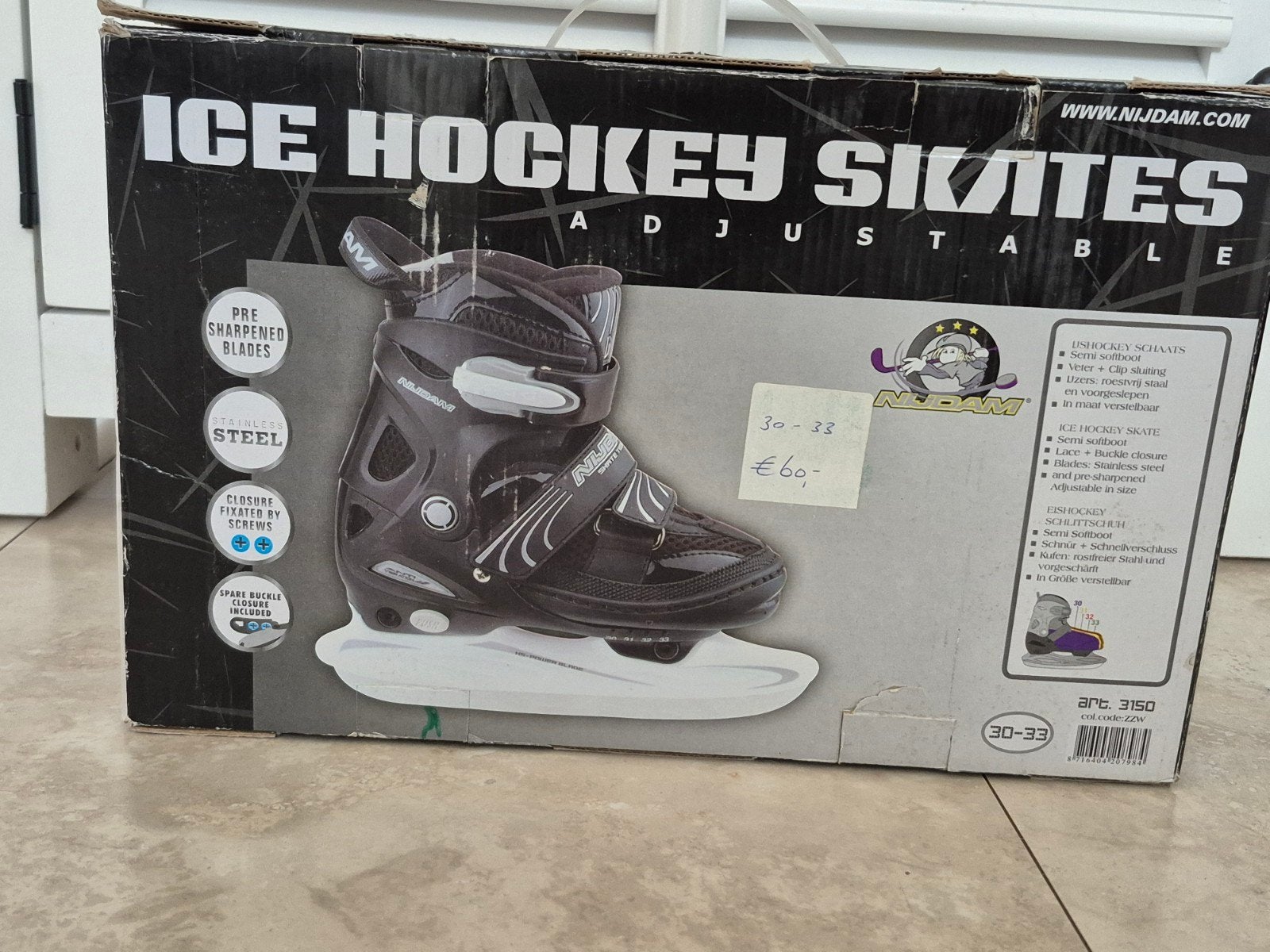 Nijdam ijshockey schaatsen maat 30-33 NIEUW, Ophalen of Verzenden, Nieuw, IJshockeyschaatsen, Nijdam