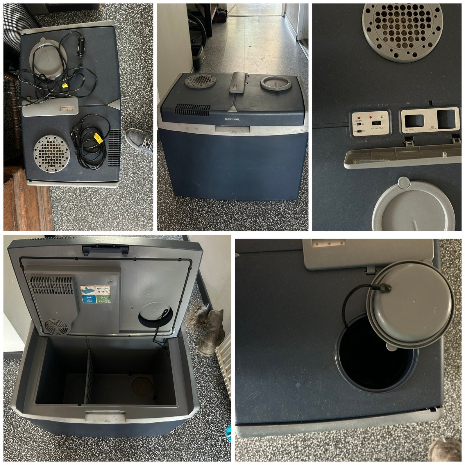 Grote Koelbox 220V/6V met 1,5L flesopening, Caravans en Kamperen, Ophalen of Verzenden, Gebruikt, Koelbox, Elektrisch