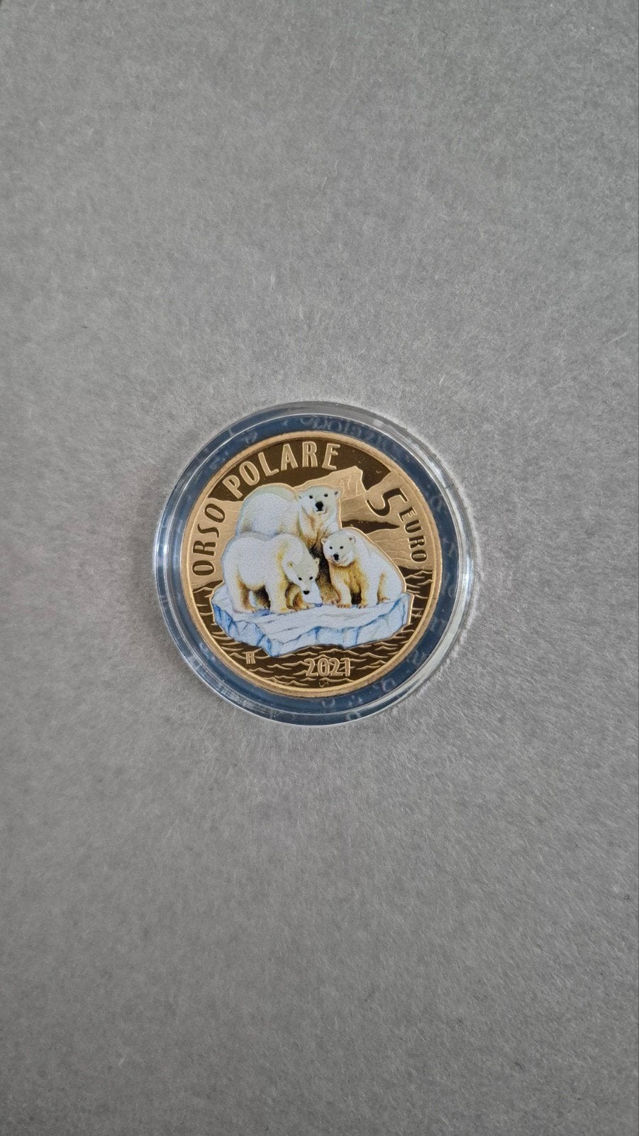 Italië Endangered Animals 5 Euro Polar Bear Coin 2021, Verzenden, Zilver, 5 euro, Italië