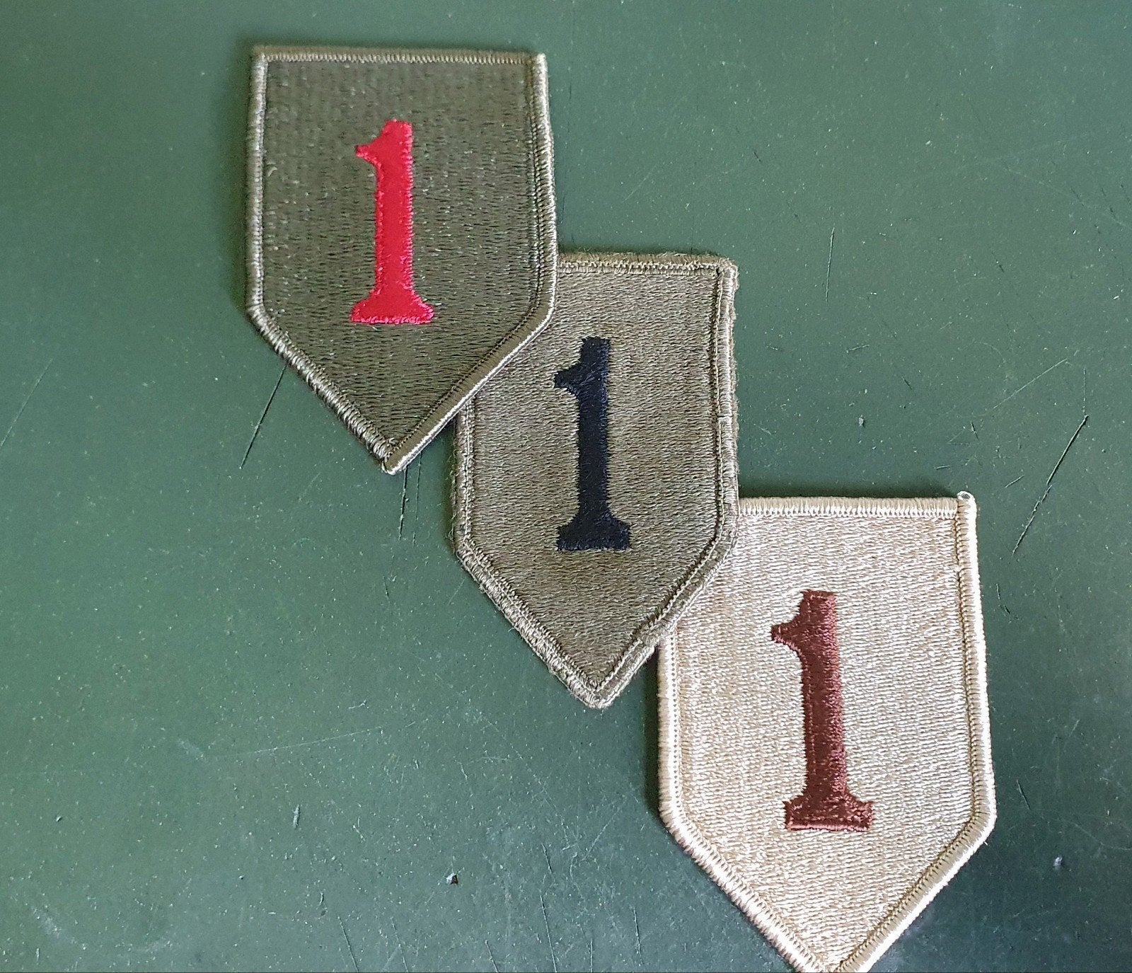 Set US 1st Infantry Division, Ophalen of Verzenden, Landmacht, Amerika, Embleem of Badge