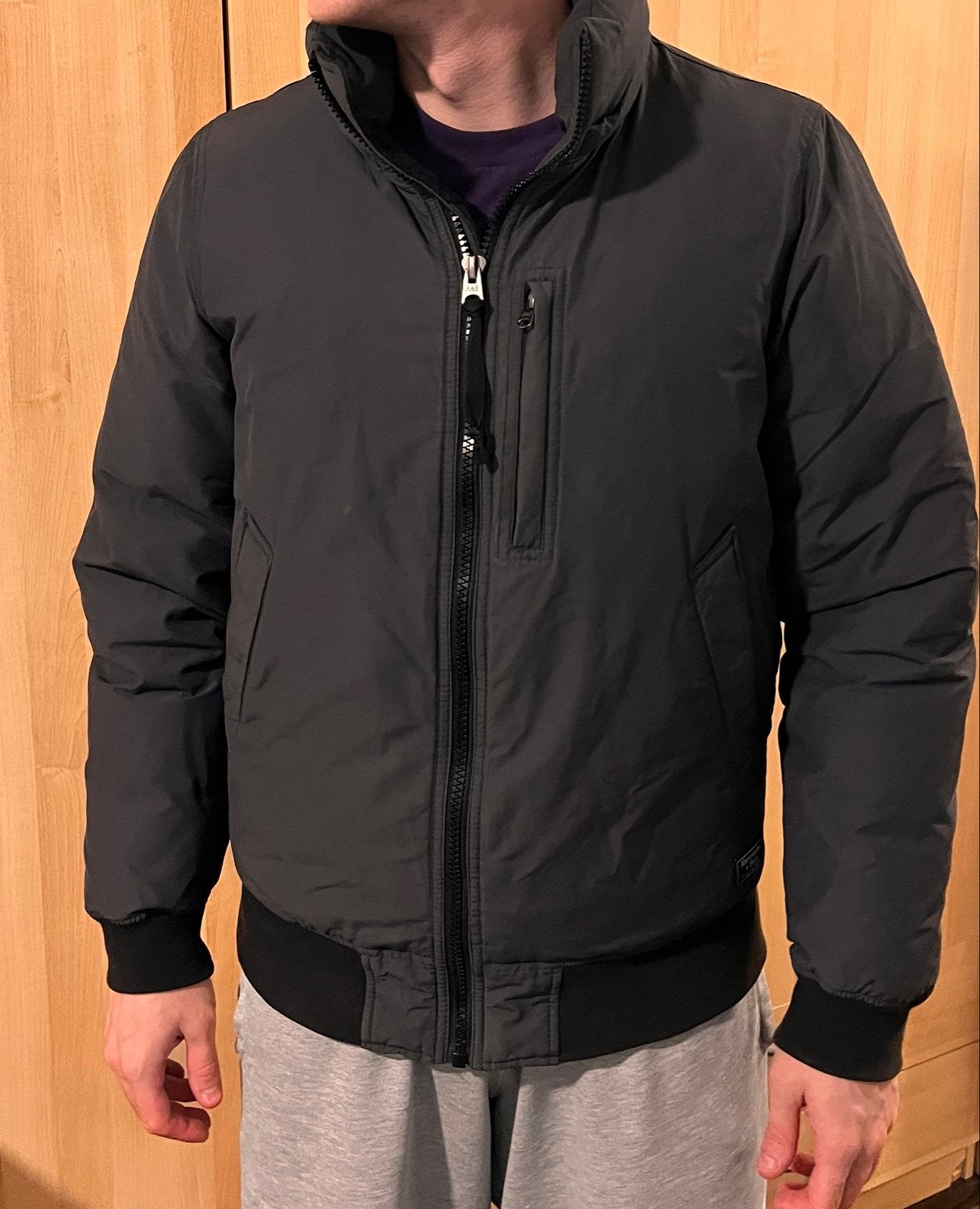 Abercrombie & Fitch Ultra Winterjas - M, Kleding | Heren, Ophalen of Verzenden, Zo goed als nieuw, Maat 48/50 (M), Zwart