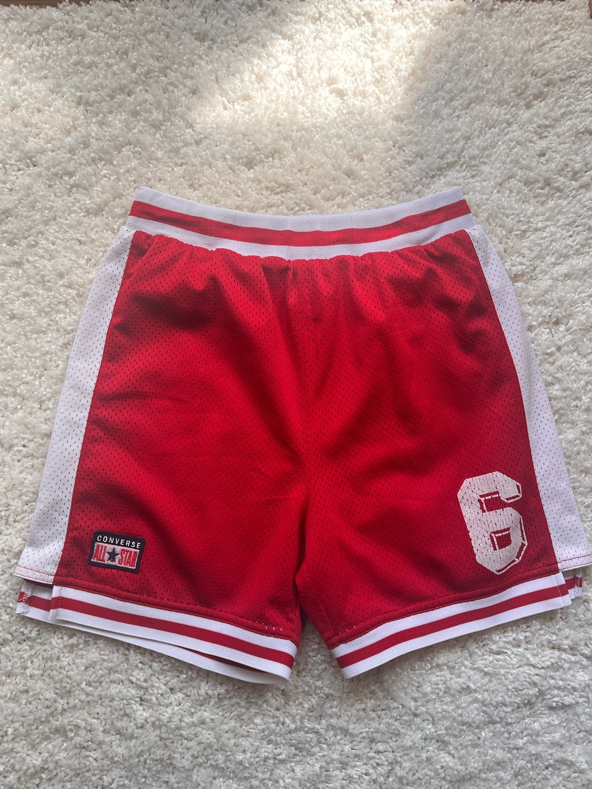 Converse All Star basketbal shorts rood maat S, Ophalen of Verzenden, Zo goed als nieuw, Kleding