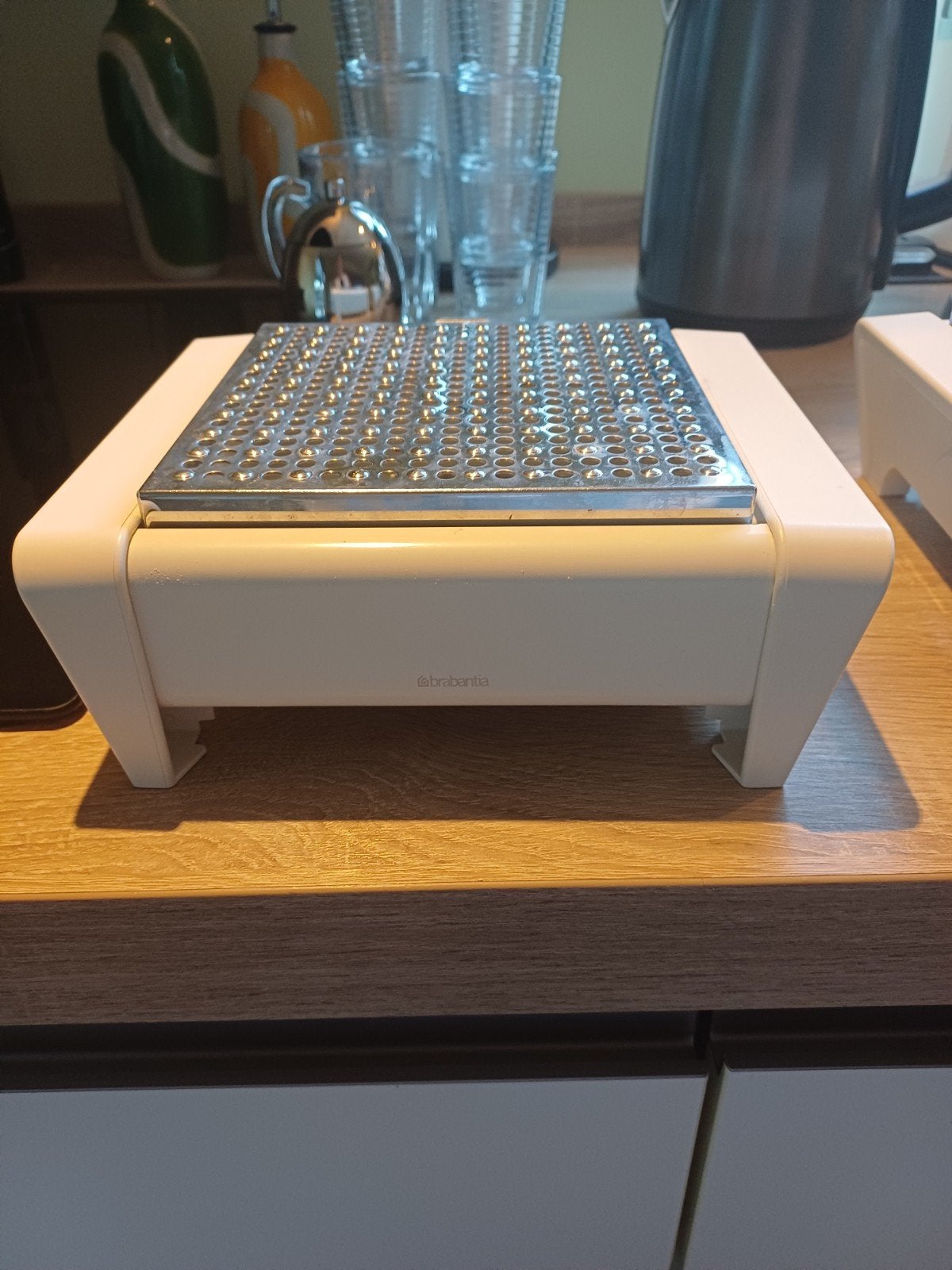 2 Vintage Brabantia Warmhoudplaatjes - Wit, Ophalen