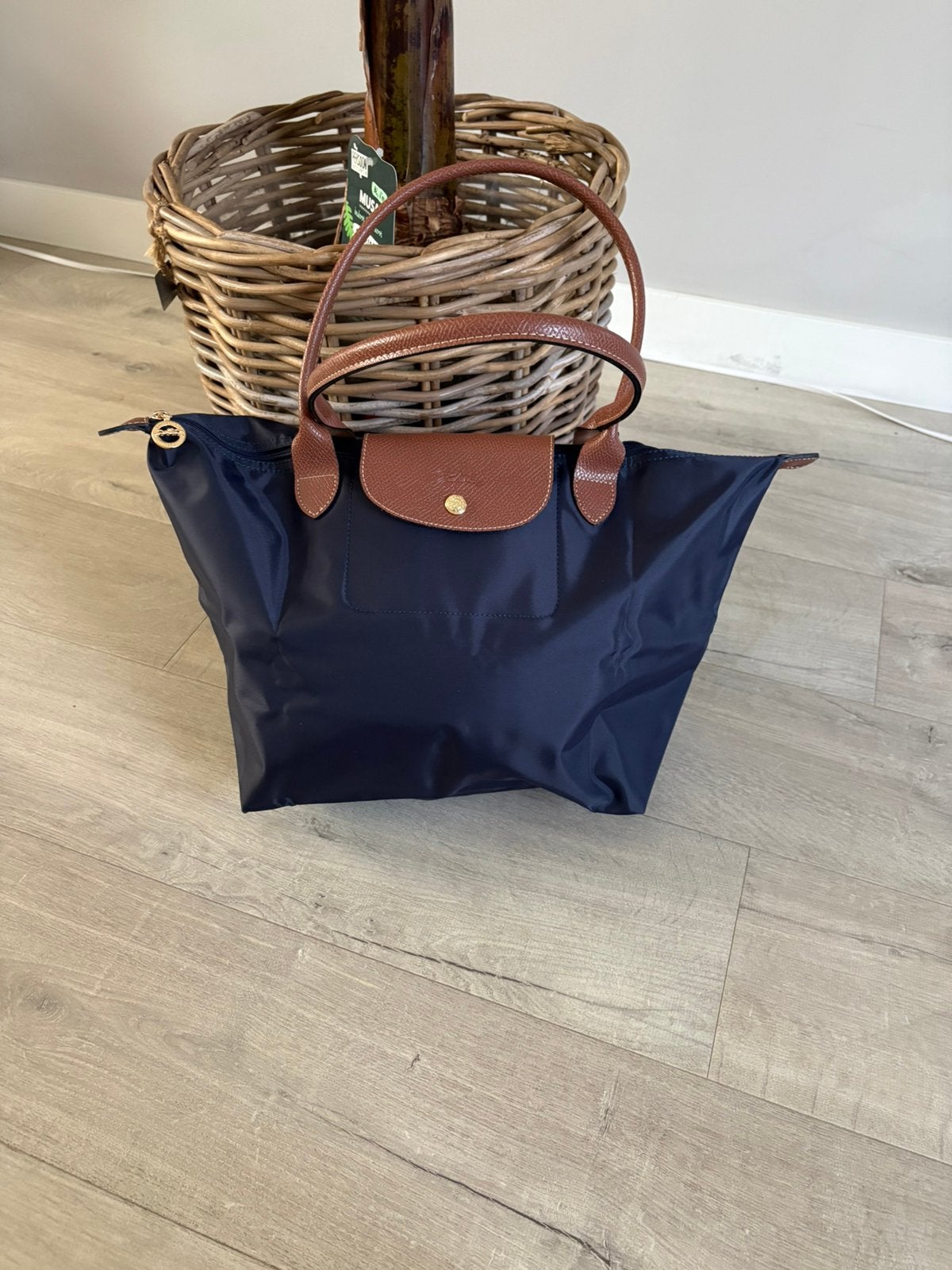 Nieuwe longchamp tas le pliage blauw L, Verzenden, Zo goed als nieuw, Blauw, Handtas
