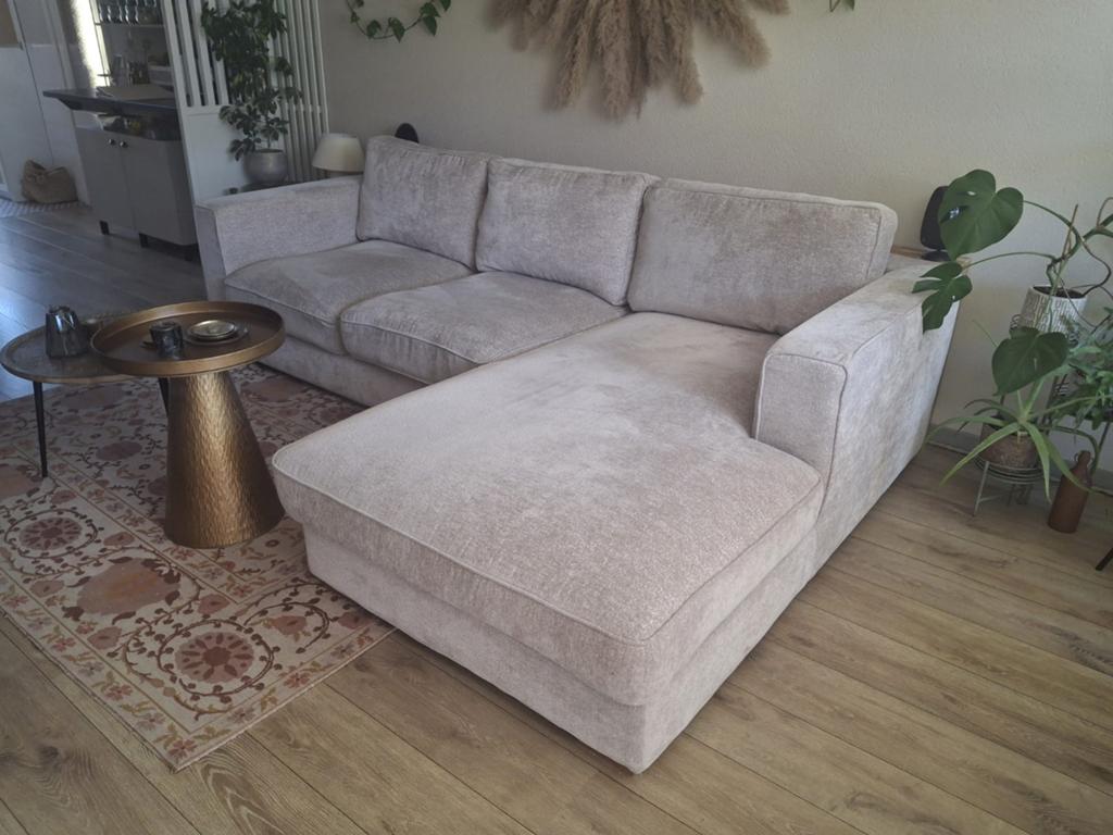 Lounge Hoekbank Off White/Beige 290x200cm ZGAN, Ophalen, Minder dan 10 m², Tapijt