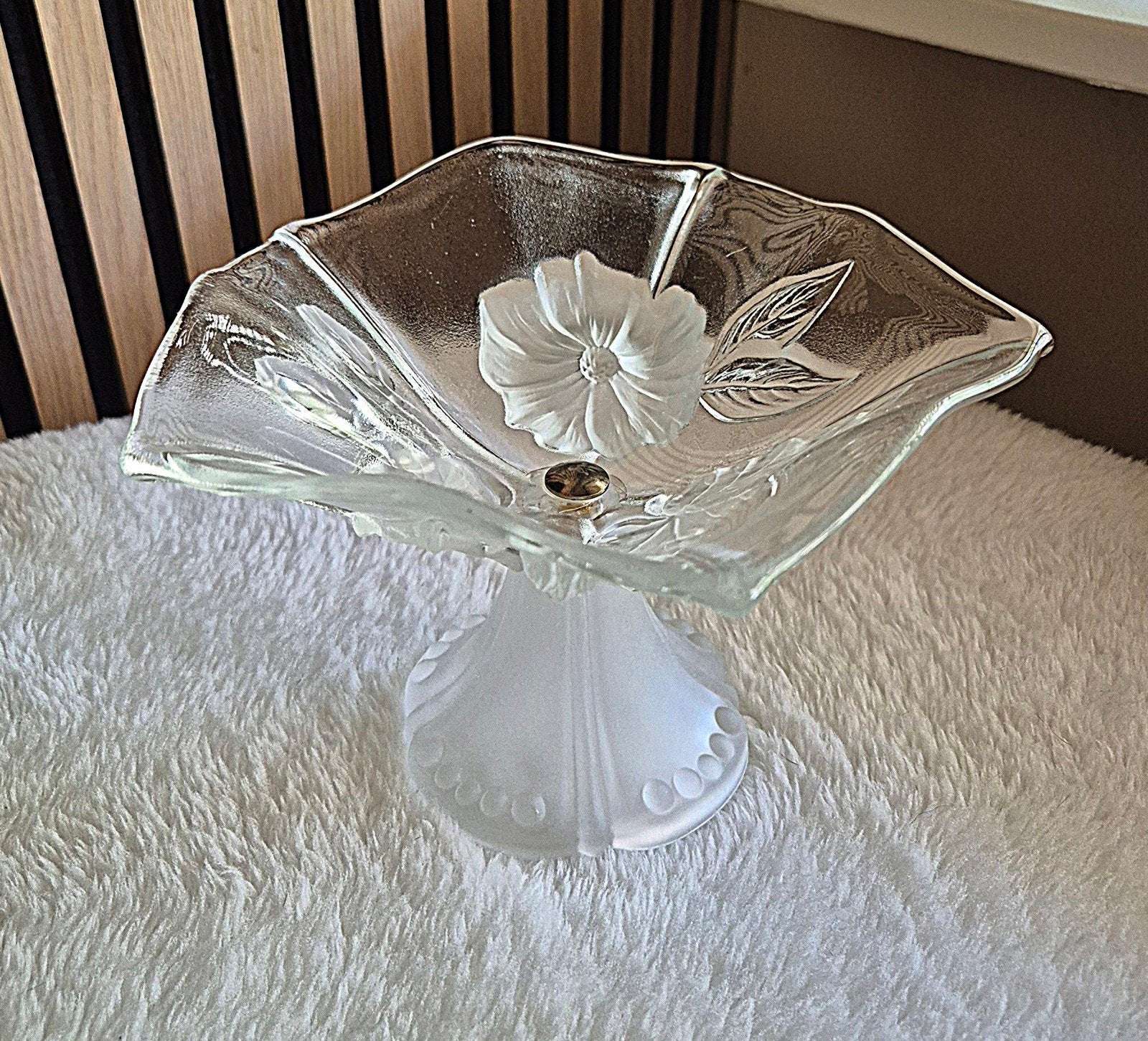 Walther glas schaal op voet, Ophalen of Verzenden, Overige stijlen, Glas, Schaal of Schalen