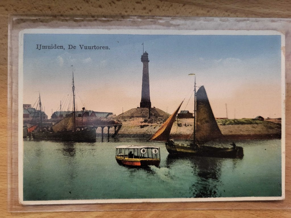 ansicht IJMUIDEN Vuurtoren, Ophalen of Verzenden, Voor 1920, Noord-Holland