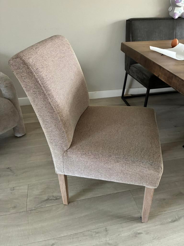 Eettafel met 4 stoelen en eetbank, Huis en Inrichting, Ophalen, Gebruikt, Eikenhout, 50 tot 100 cm