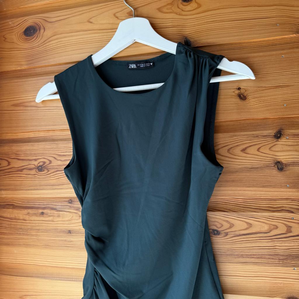 ZARA donkergroene bodysuit, maat S, Ophalen of Verzenden, Zo goed als nieuw, Zara Basic, Groen