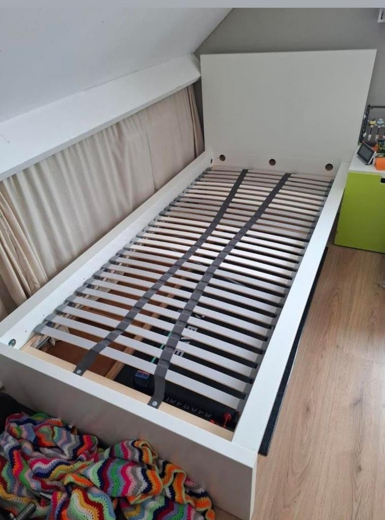 IKEA Malm Bed met lattenbodem 90x200 Wit, Ophalen of Verzenden