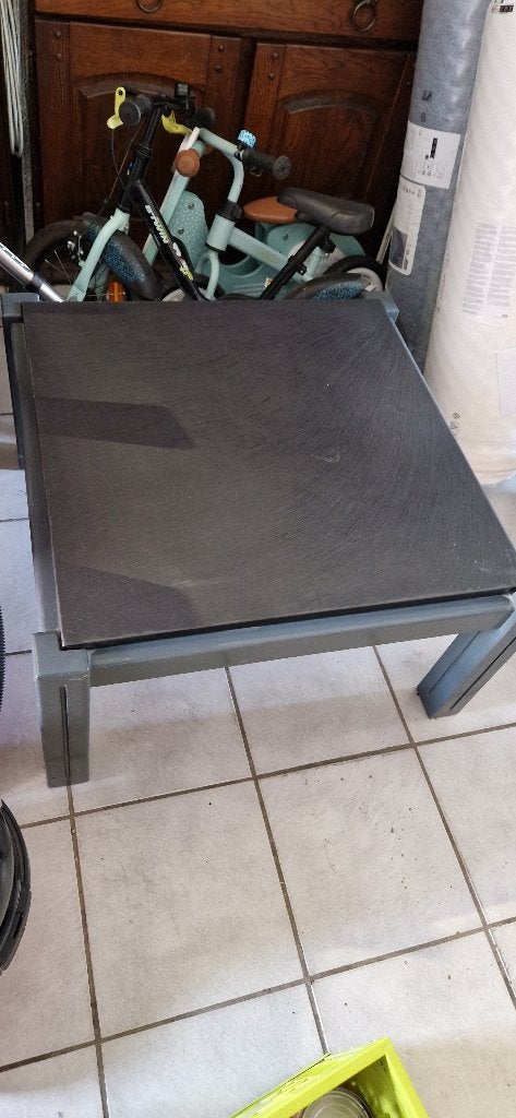 salontafel met stenen blad, Ophalen, 50 tot 100 cm, Vierkant, 50 tot 100 cm