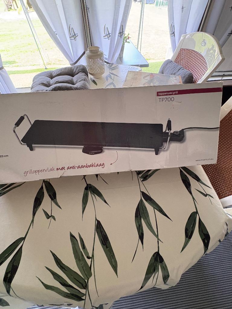 INVENTUM GRILPLAAT 70 x23, Witgoed en Apparatuur, Grillplaten, Ophalen, Gebruikt, Tafelgrill