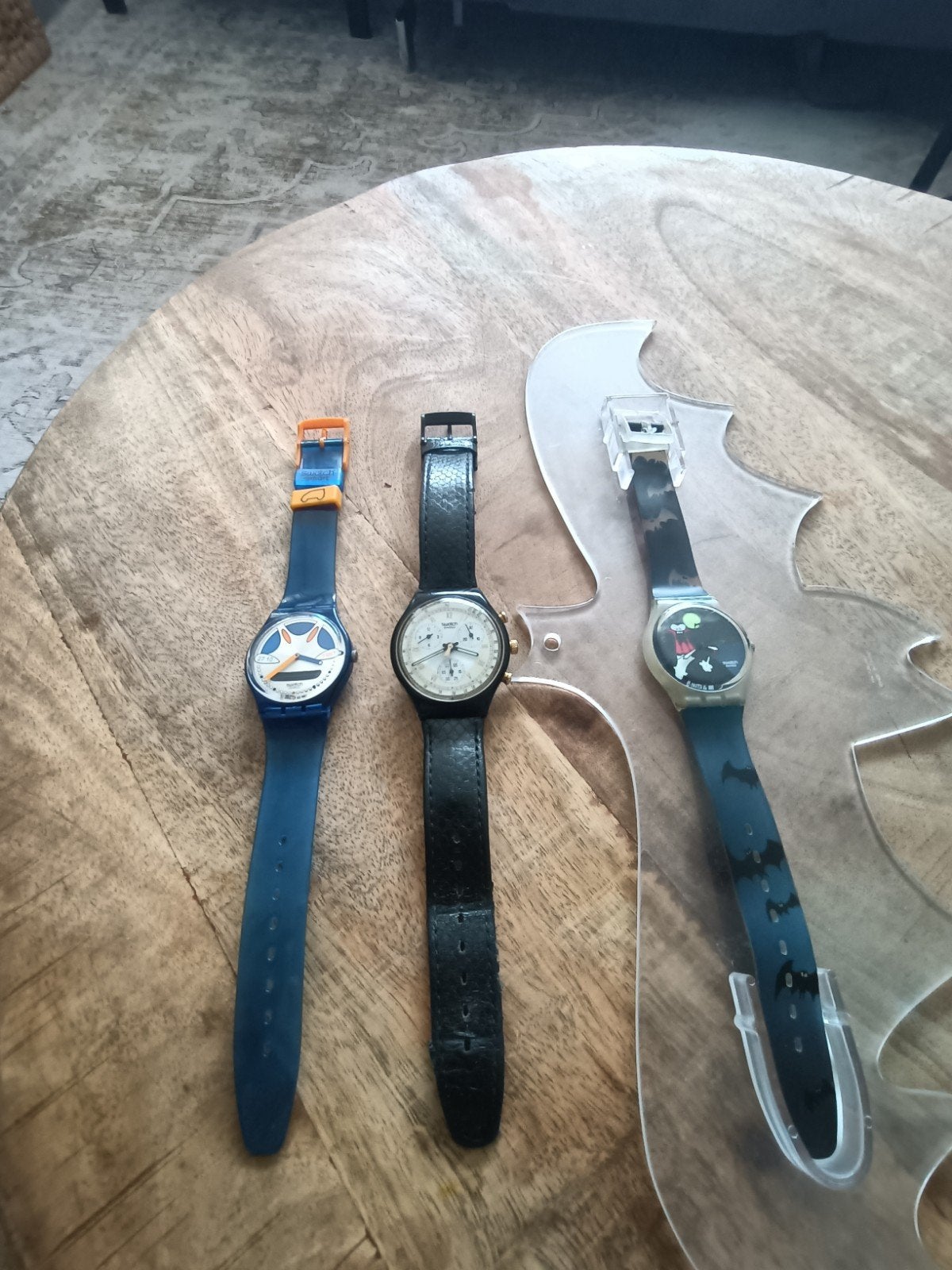 Drie Swatch horloges, waaronder een chronograaf, Ophalen of Verzenden
