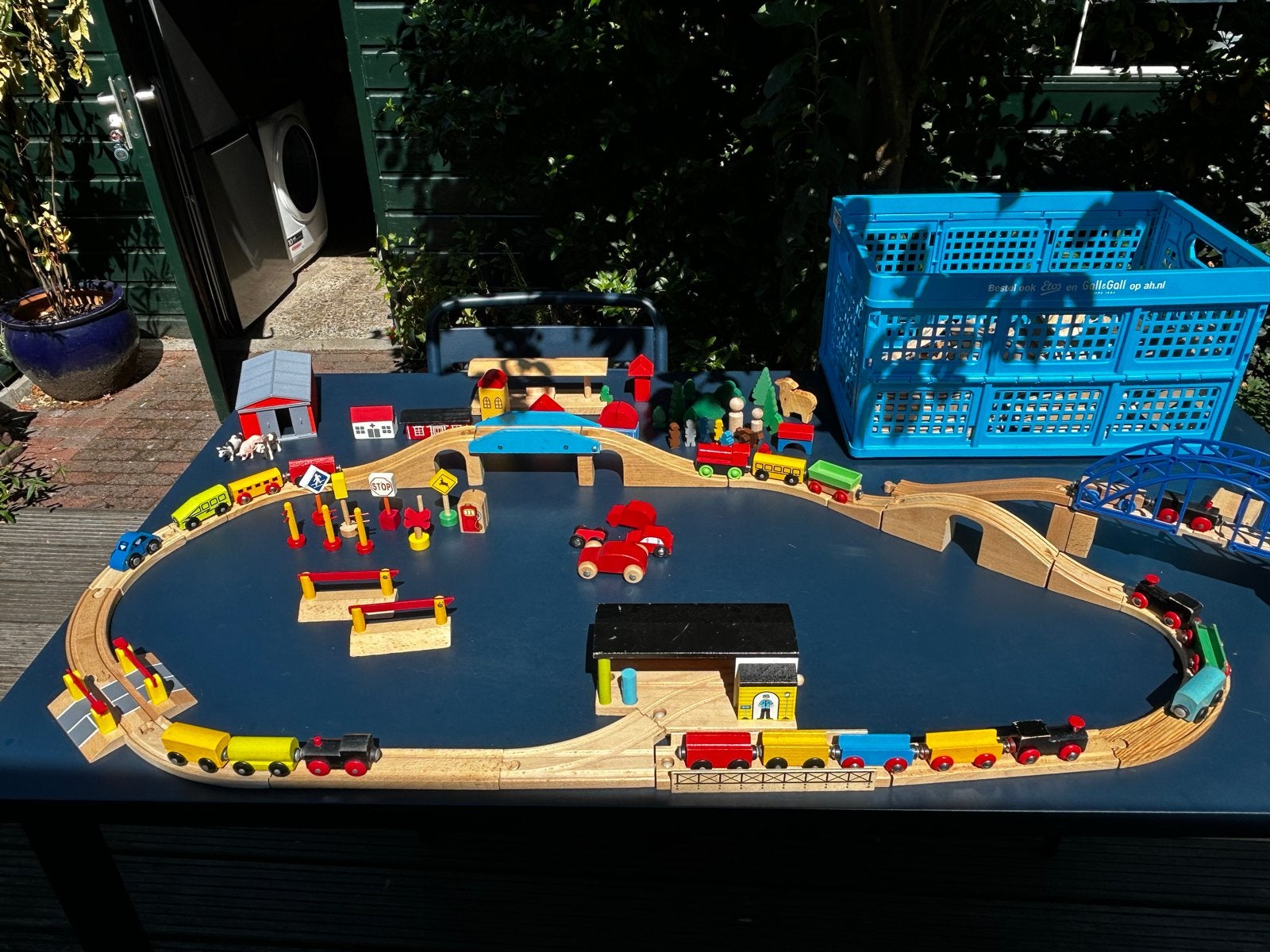 Grote set BRIO en Ikea houten trein speelgoed, Ophalen of Verzenden, Gebruikt, Jongen of Meisje