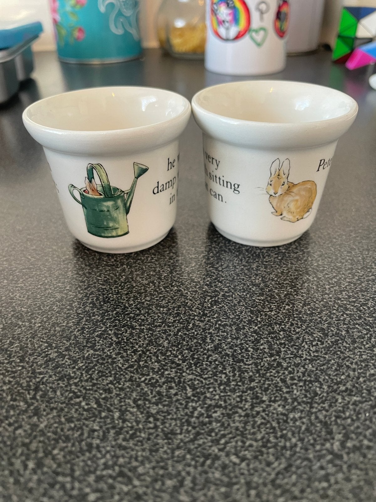Twee eierdopjes Wedgewood Peter Rabbit, Ophalen, Gebruikt, Overige typen, Wedgwood