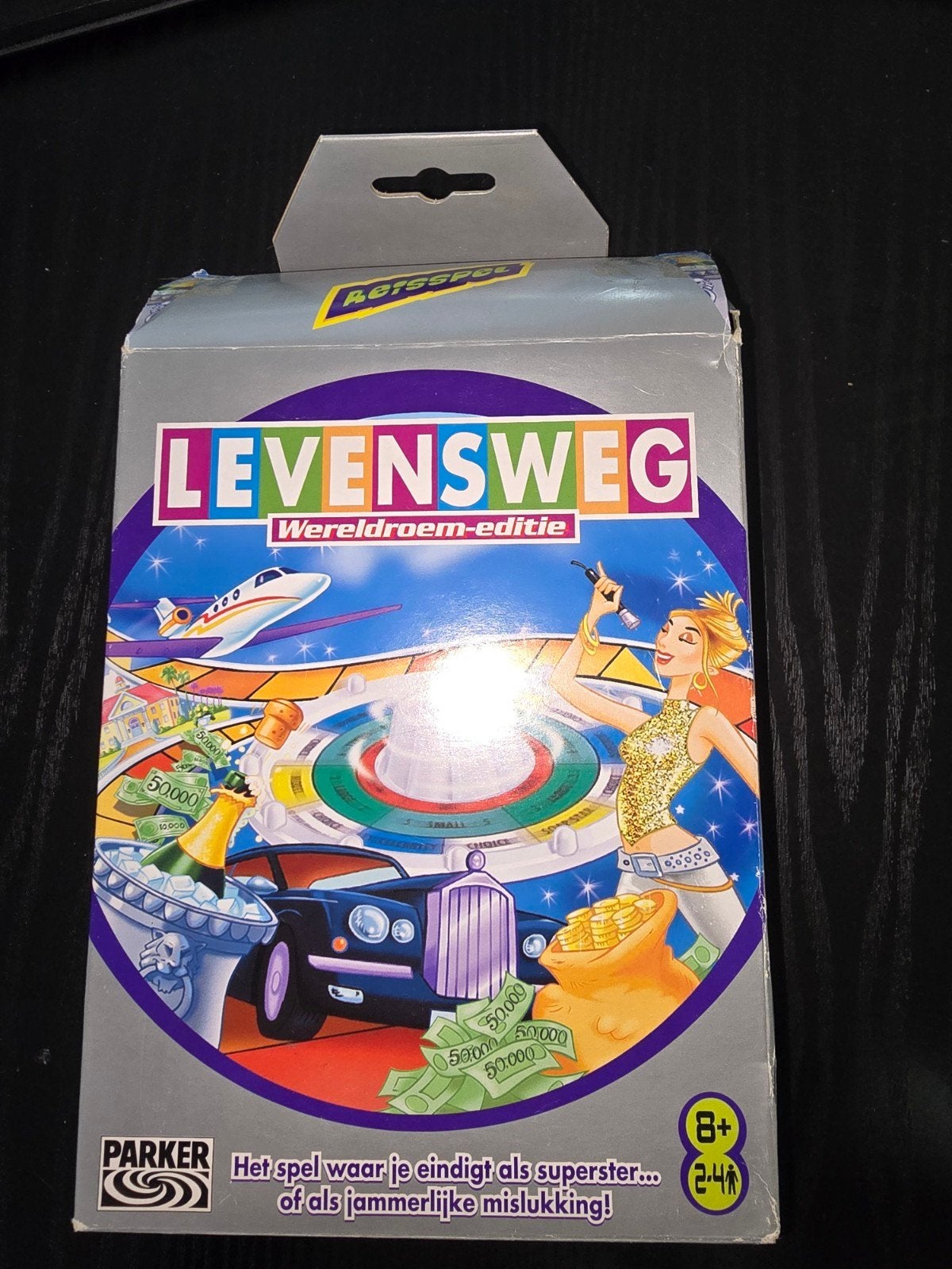 Levensweg Werelddroom Reisspel Editie Hasbro, Gebruikt, Ophalen of Verzenden, Een of twee spelers, Hasbro