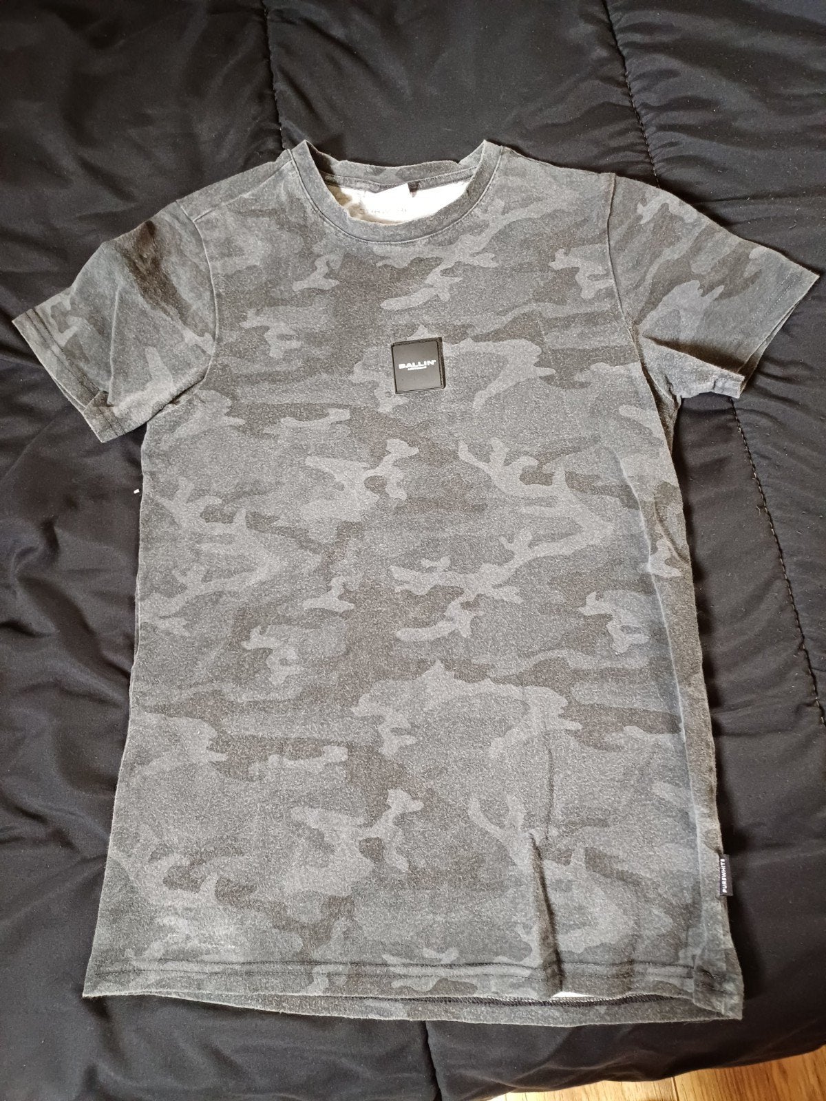 Ballin Amsterdam Camouflage T-shirt Maat XS, Ballin Amsterdam, Ophalen of Verzenden, Grijs, Gedragen