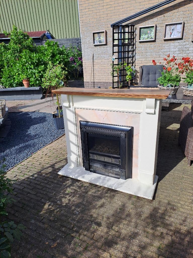 Elektrische sierhaard met schouw, Huis en Inrichting, Kachels, Ophalen, Gebruikt, Overige soorten, Elektrisch