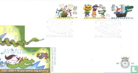 FDC E427 Kinderzegels 2000 NL onbeschreven, Postzegels en Munten, Postzegels | Eerstedagenveloppen, Ophalen of Verzenden, Nederland