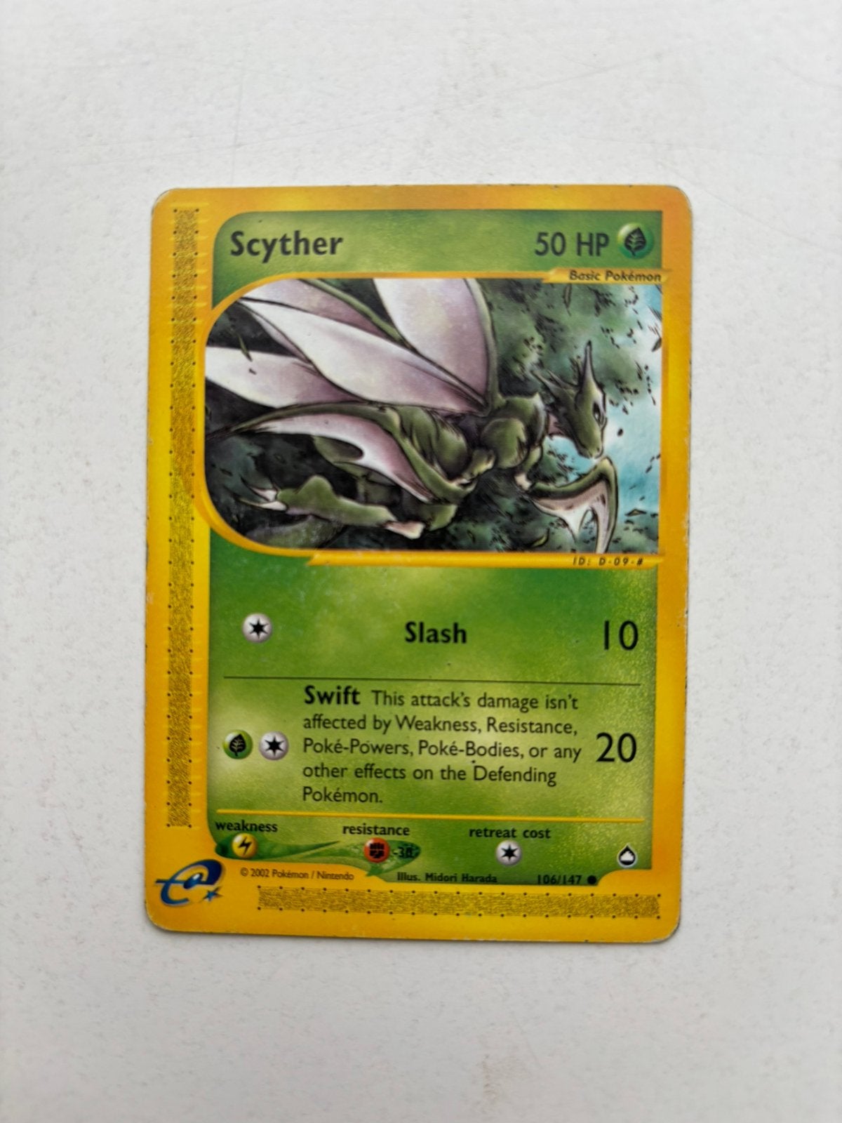Scyther (nummer 106/147), Hobby en Vrije tijd, Ophalen of Verzenden, Gebruikt, Losse kaart