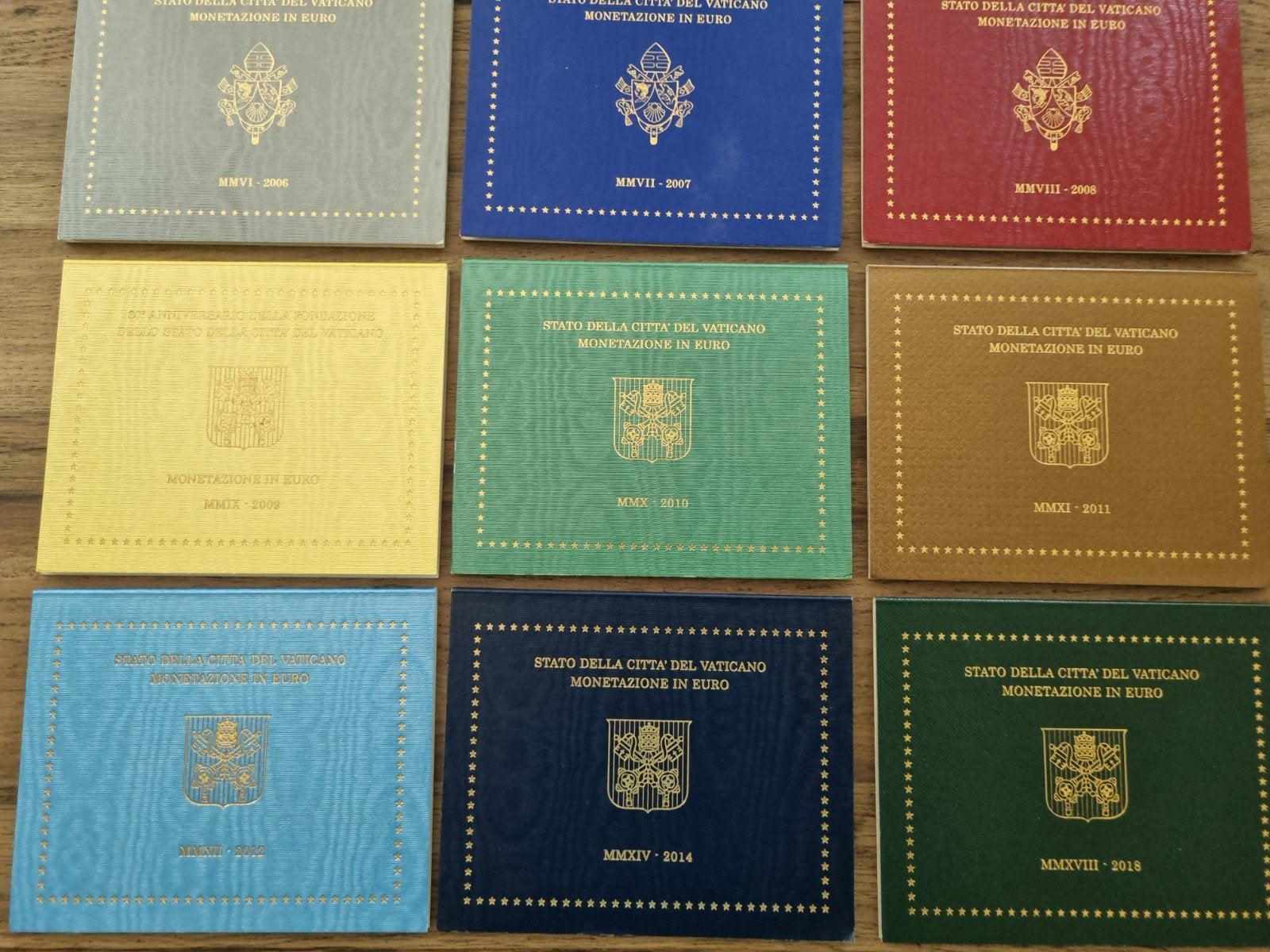 Vaticaan BU‑jaarsets — 10 stuks, Ophalen of Verzenden, Vaticaanstad, 2 euro