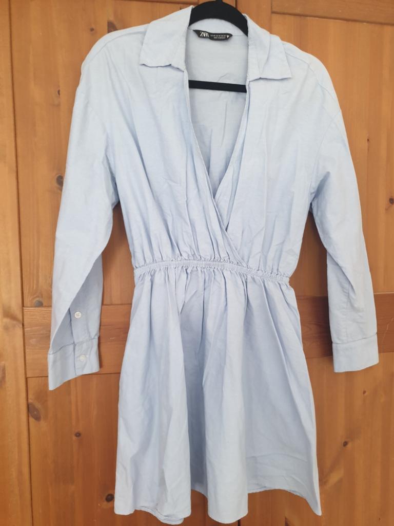 Zara jurk lichtblauw maat XS, Blauw, Zara, Ophalen of Verzenden, Zo goed als nieuw