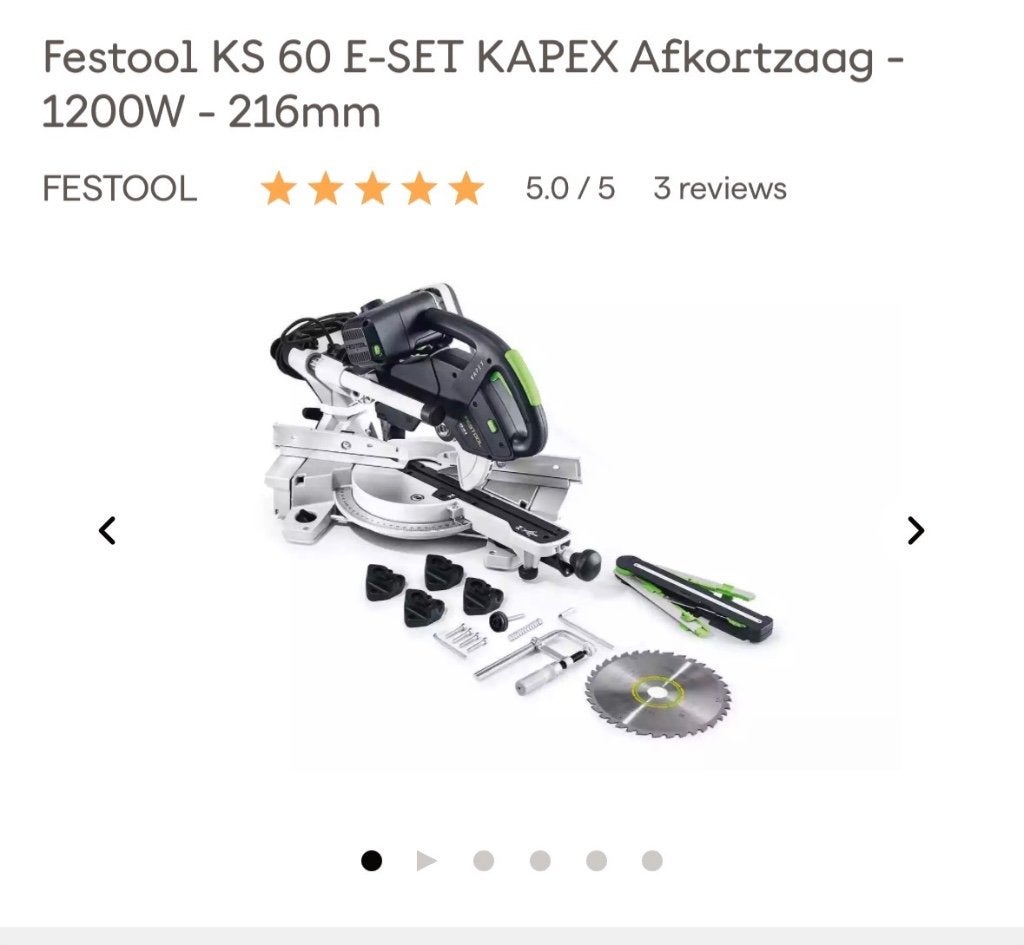 Festool afkortzaag ks 60 E set, Doe-het-zelf en Verbouw, Gereedschap | Zaagmachines, Nieuw, Ophalen of Verzenden, Afkortzaag, 30 tot 70 mm