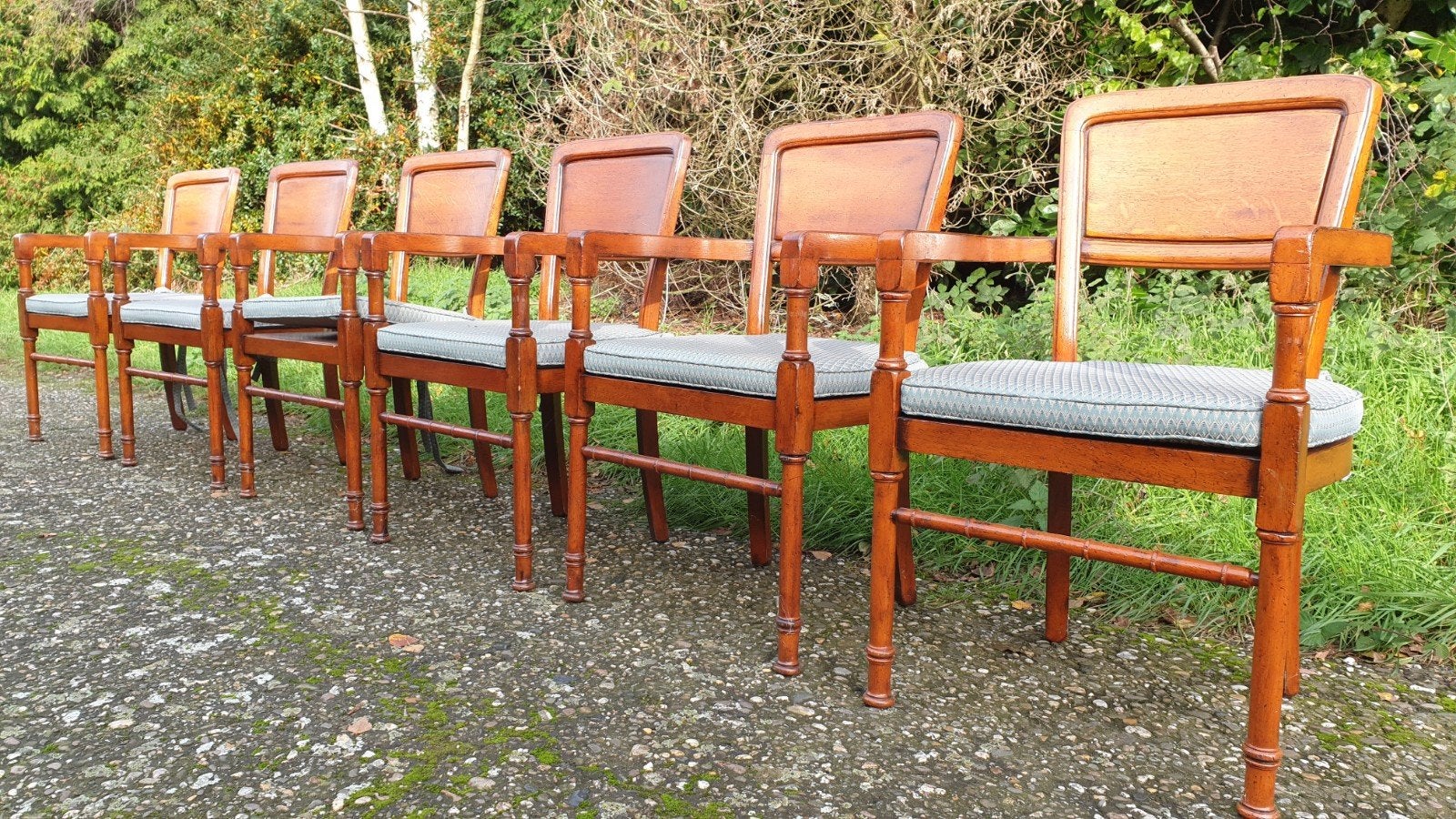 6 kersenhout eetkamer armstoelen, Ophalen