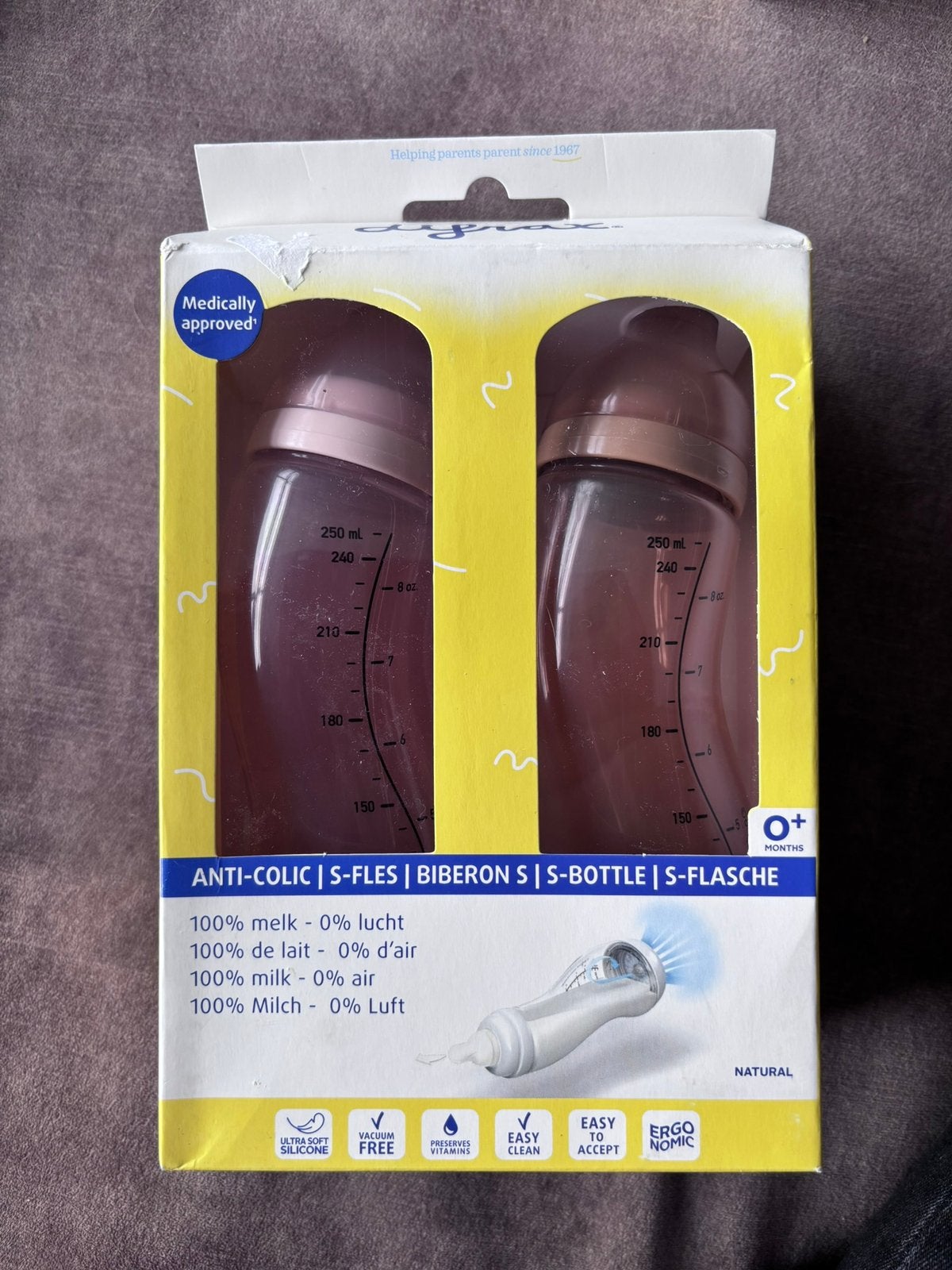 Difrax anti-colic / S flessen nieuw in verpakking roze, Ophalen of Verzenden, Nieuw, Babyfles, Difrax