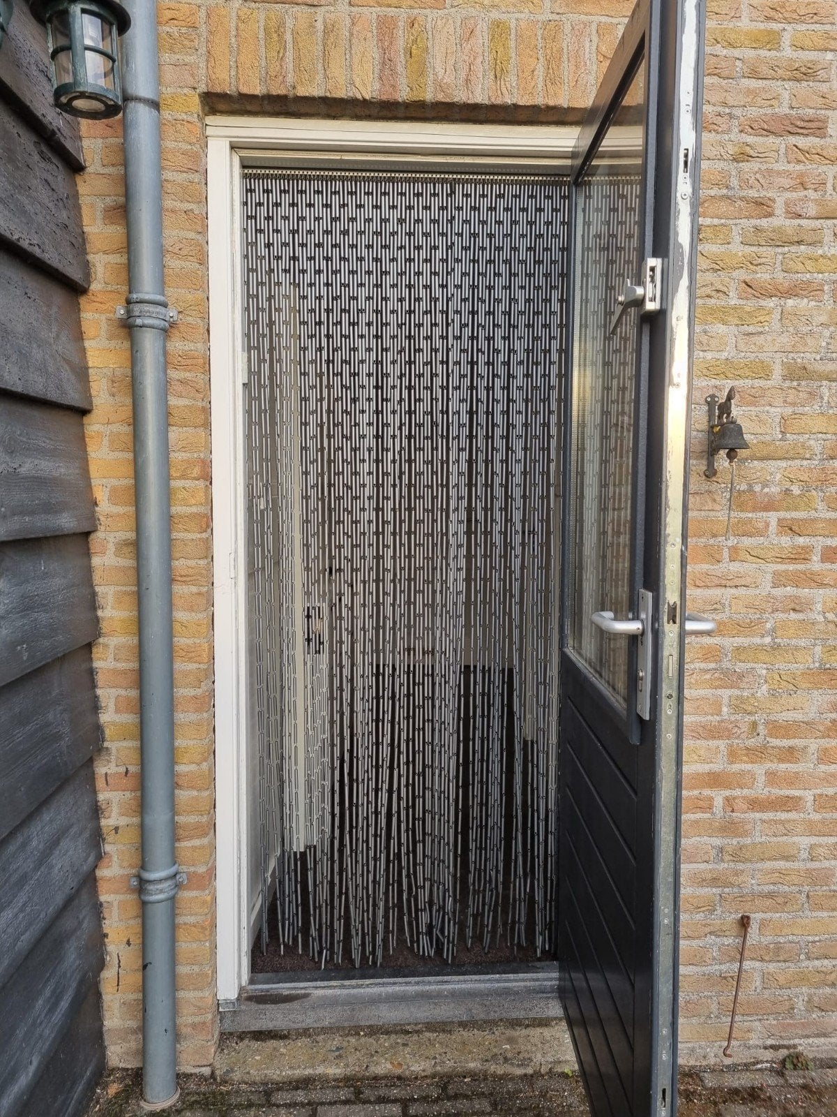Vliegengordijn metaal - 90x210 cm - Grijs, Ophalen, Inclusief montageonderdelen, Gebruikt, Overige merken