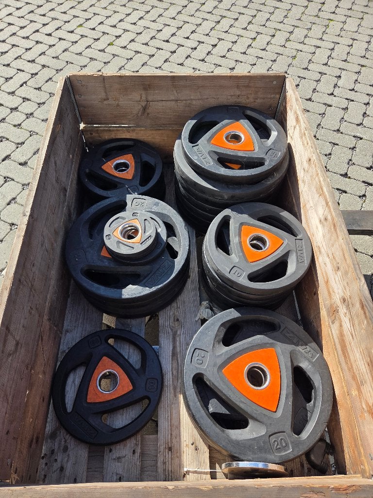 Ziva Halterschijven 50mm - Totaal 632,5kg, Sport en Fitness, Ophalen, Zo goed als nieuw, Benen, Halterschijven