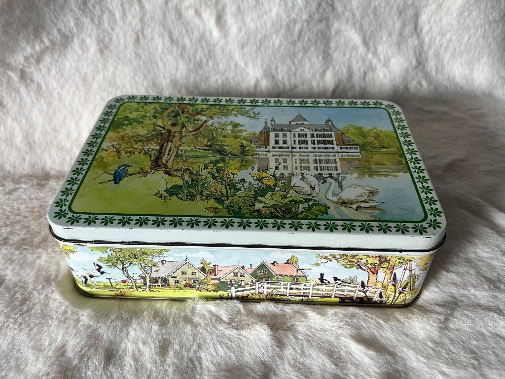 Vintage/Retro Verkade Blik | Kasteel Renswoude | Jaren '70, Verzamelen, Blikken, Ophalen of Verzenden, Gebruikt, Overige, Verkade