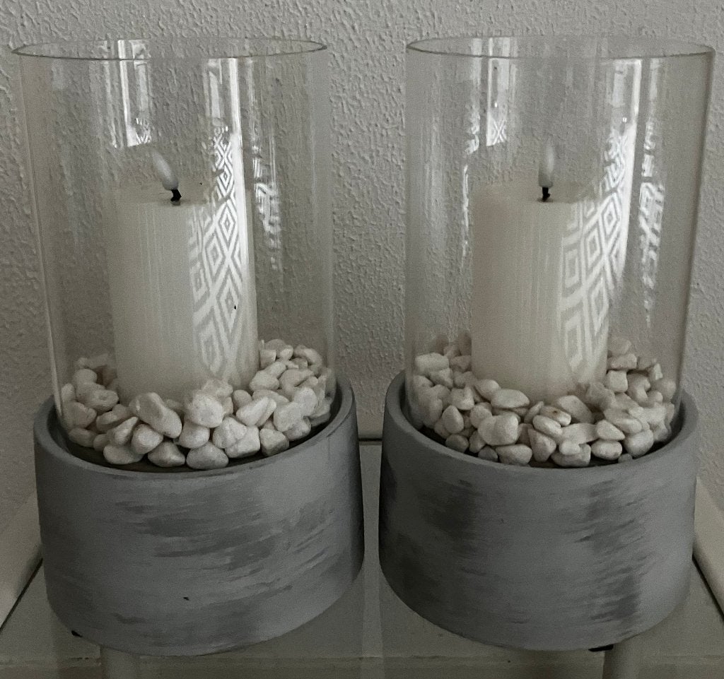Twee sfeerhaarden leuk voor buiten op terras, Huis en Inrichting, Woonaccessoires | Kandelaars en Kaarsen, Ophalen, Overige materialen