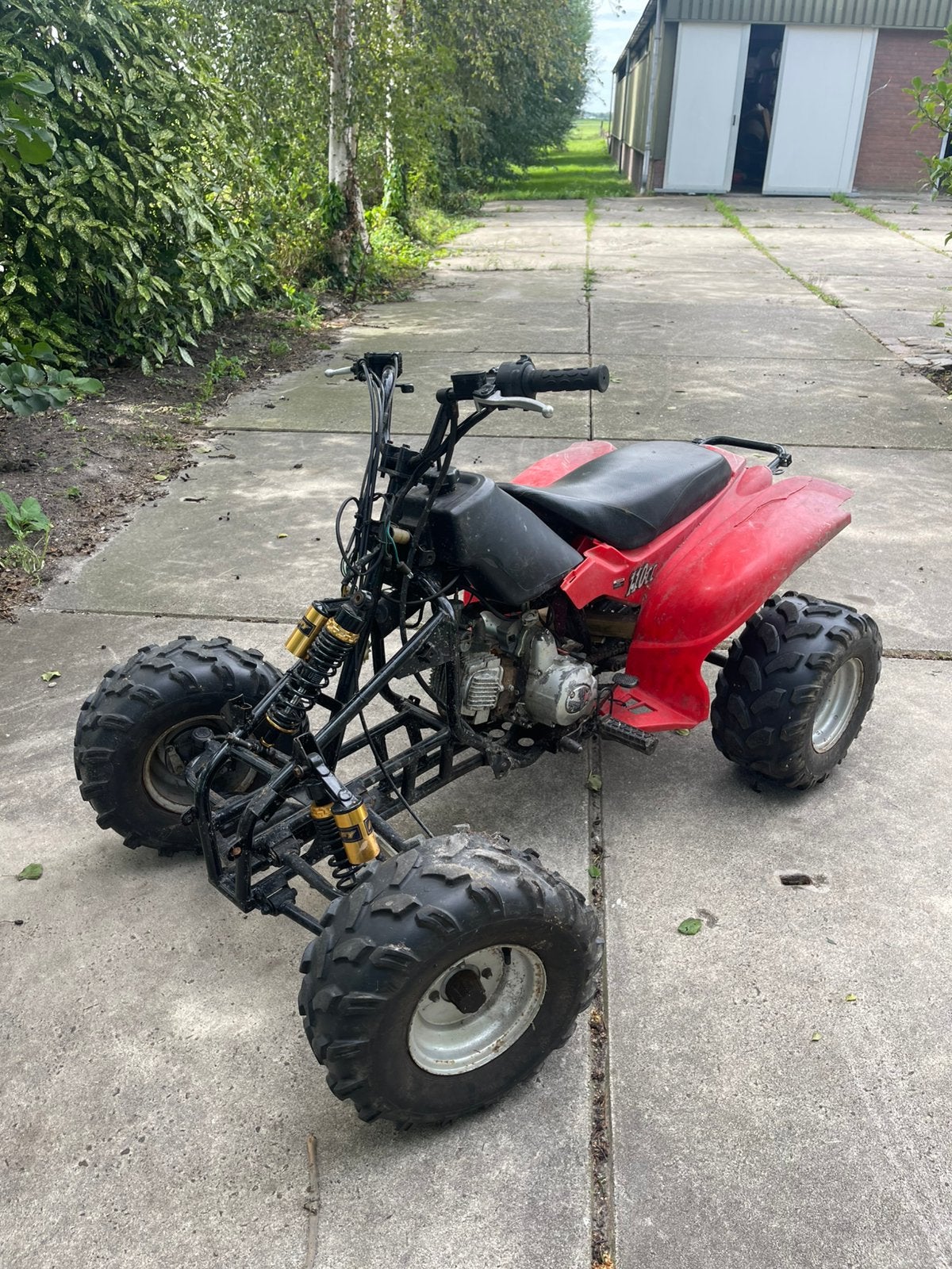 Quad 110cc, Fietsen en Brommers, Minibikes, Midibikes en Pitbikes, Ophalen, Zo goed als nieuw, Overige typen