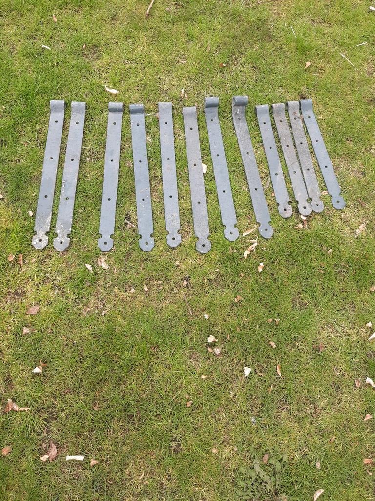 Set van 10 Gebruikte Scharnieren voor Poorten/Deuren, Ophalen of Verzenden, Gebruikt, IJzer, Scharnier
