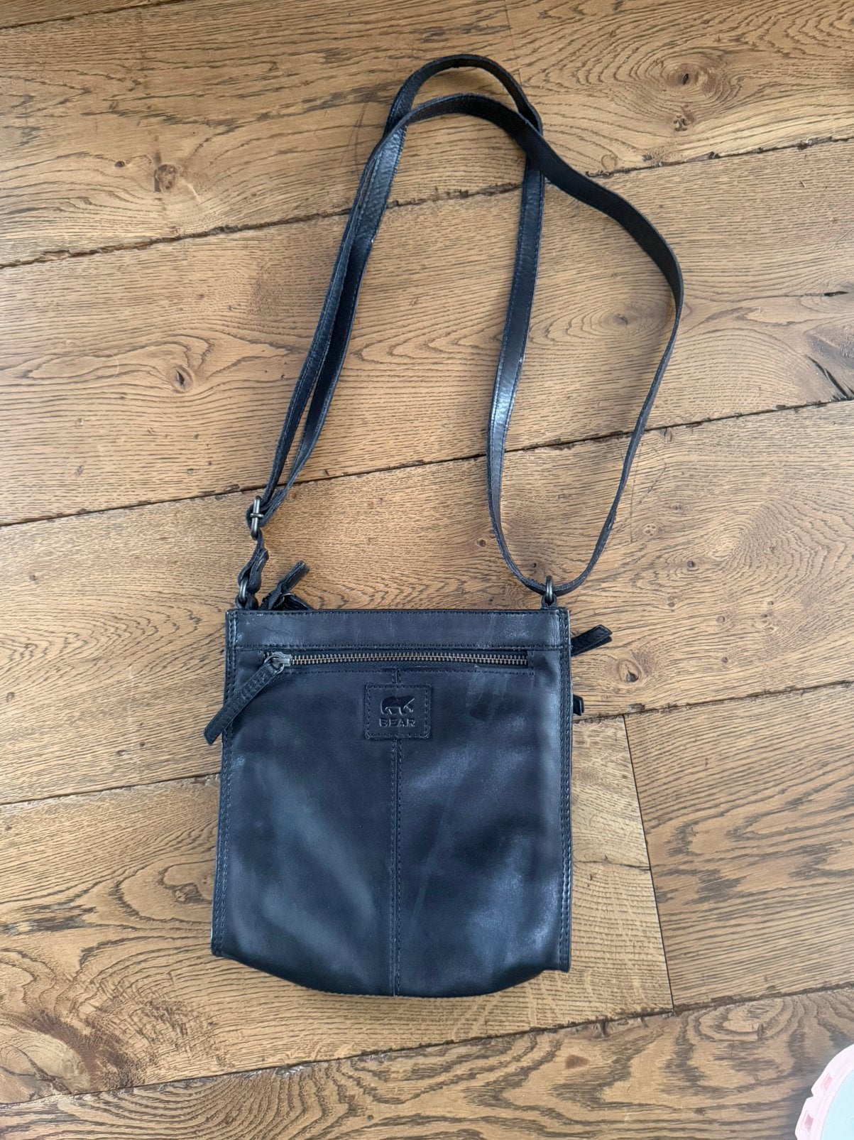 Bear leren tas, zwart, Ophalen, Zo goed als nieuw, Zwart